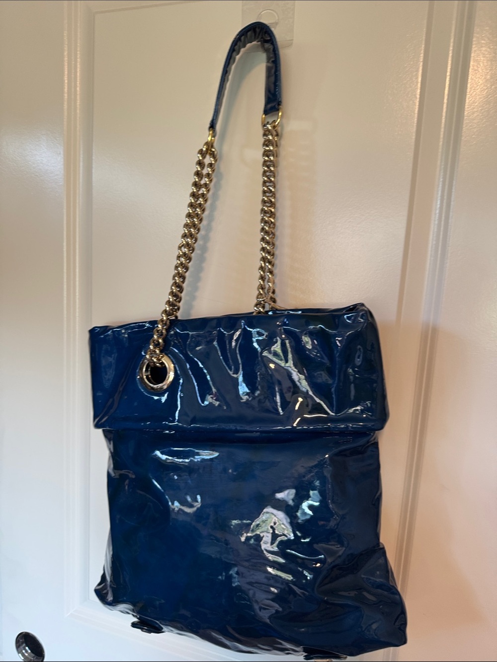 HTF Christian Louboutin Cyclope Patent Leather Chain Tote Bag - Picture 11 of 16